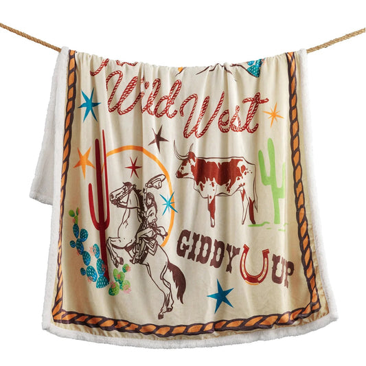 Western Adventure Sherpa Throw