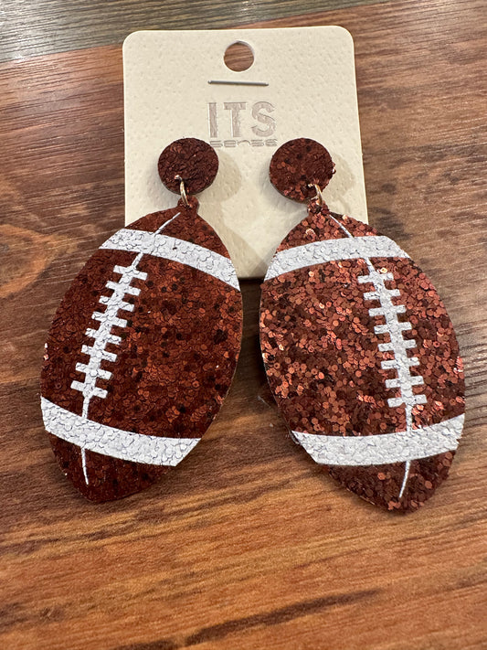 Sparkle Football Earrings