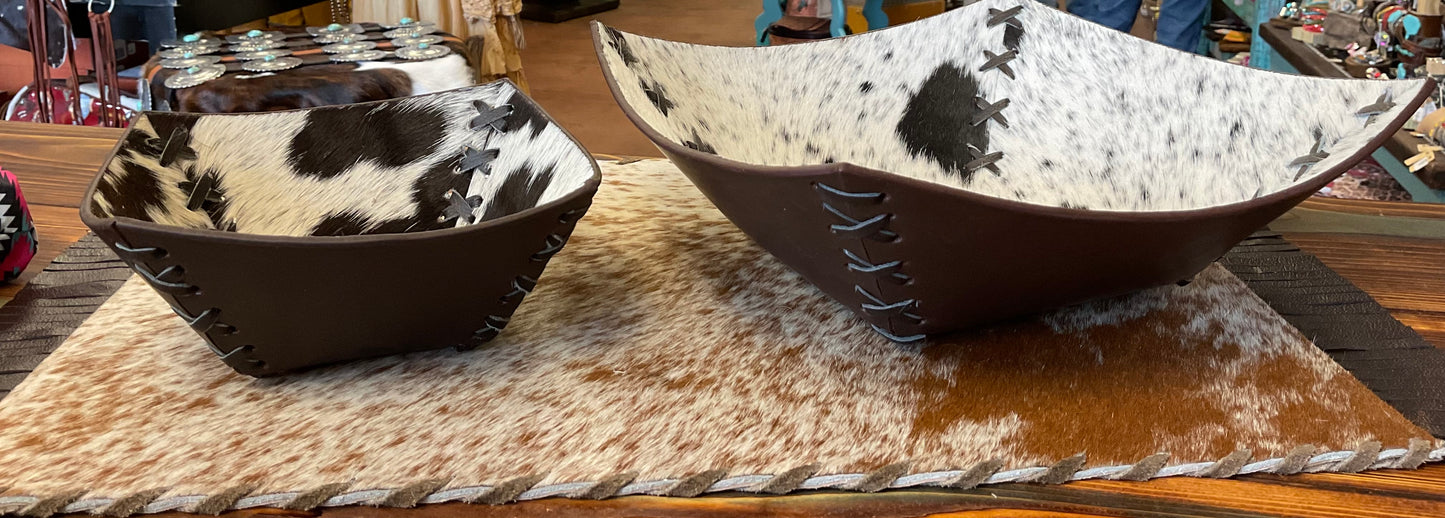 Cowhide bowl