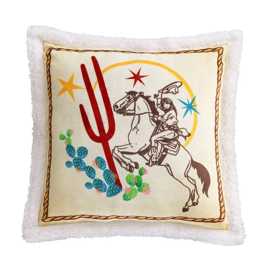 Desert Rider Sherpa Pillow