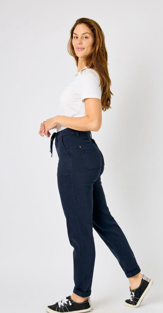 Judy Blue Denim Navy Joggers Plus Size