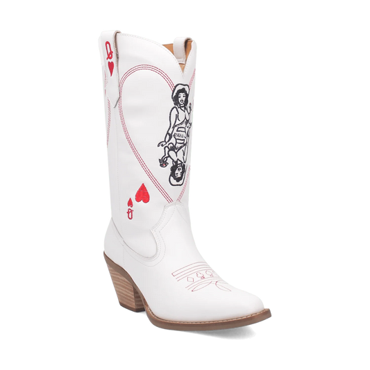 Queen A Hearts Leather Boot