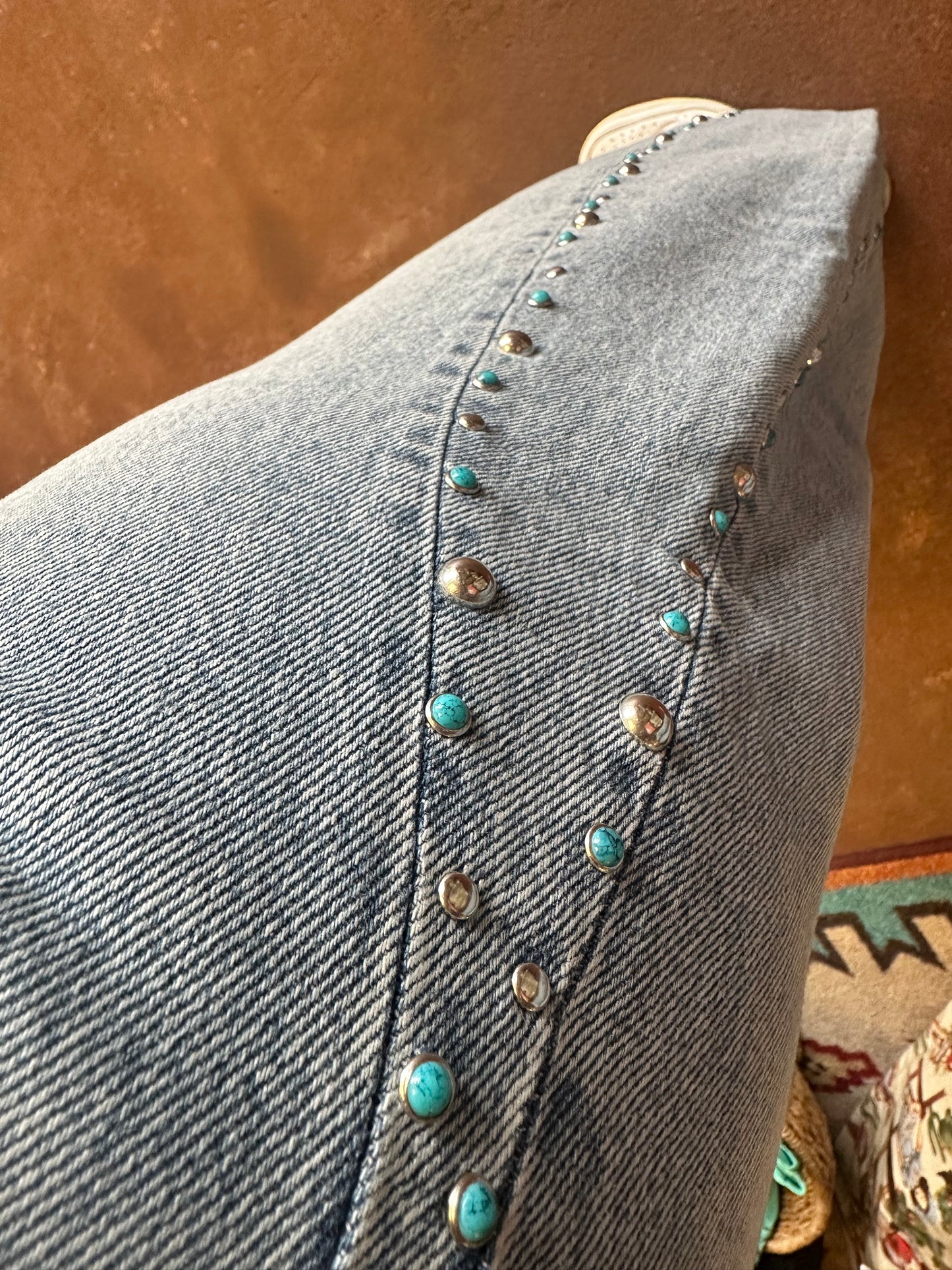 Driftwood Turquoise Barrel Jeans