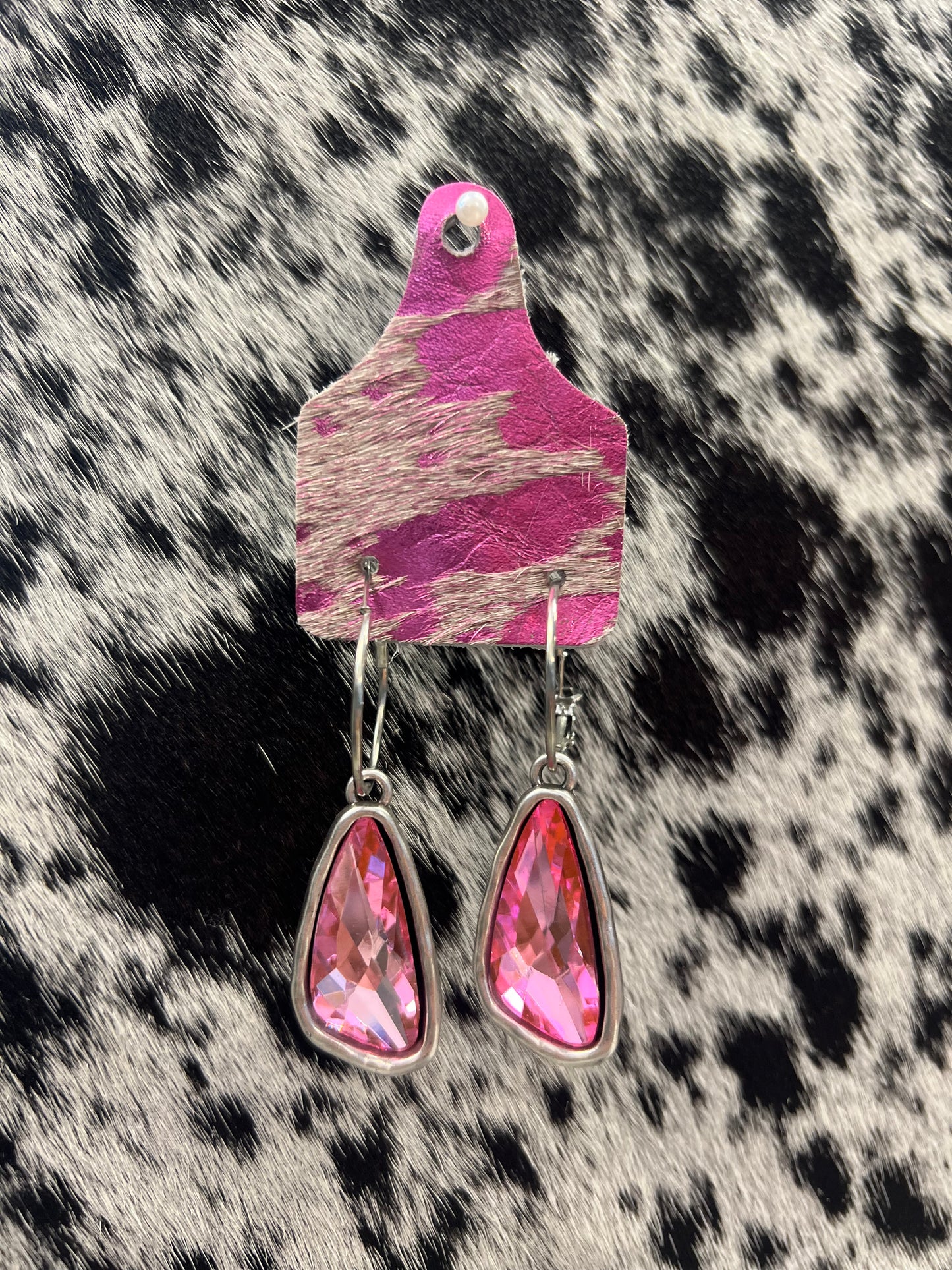 Pink Crystal Earrings