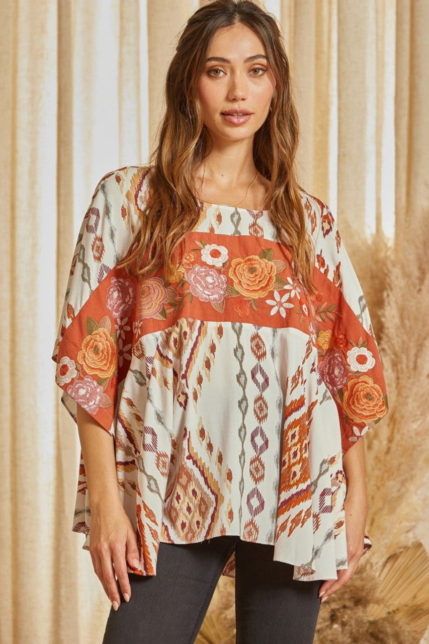 Floral Poncho