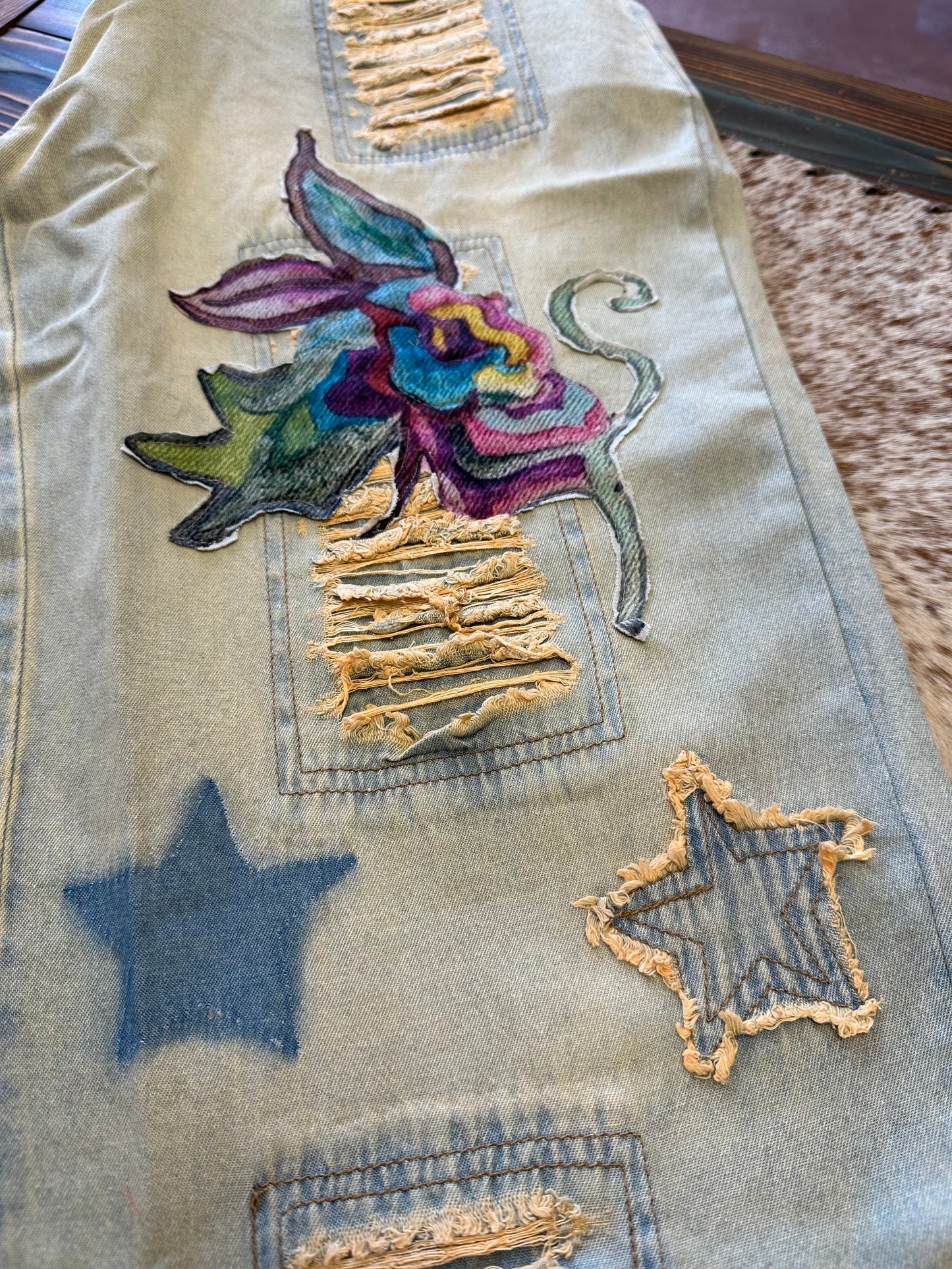 Flower and Peace Jeans