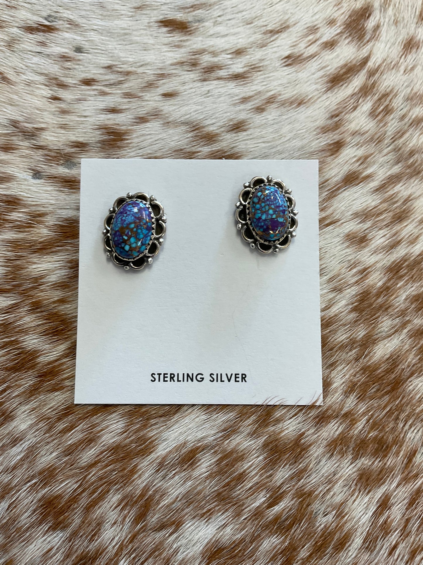 authentic turquoise & sterling silver earrings