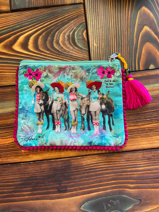 Fiesta Cowgirl Embroidered Pouch