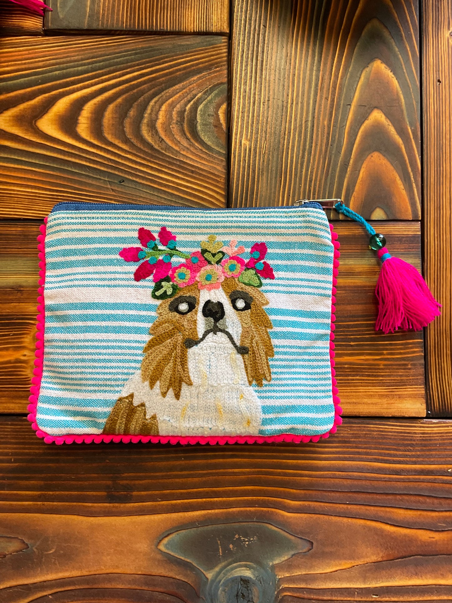 Puppy Dog Multi Colored Pouch