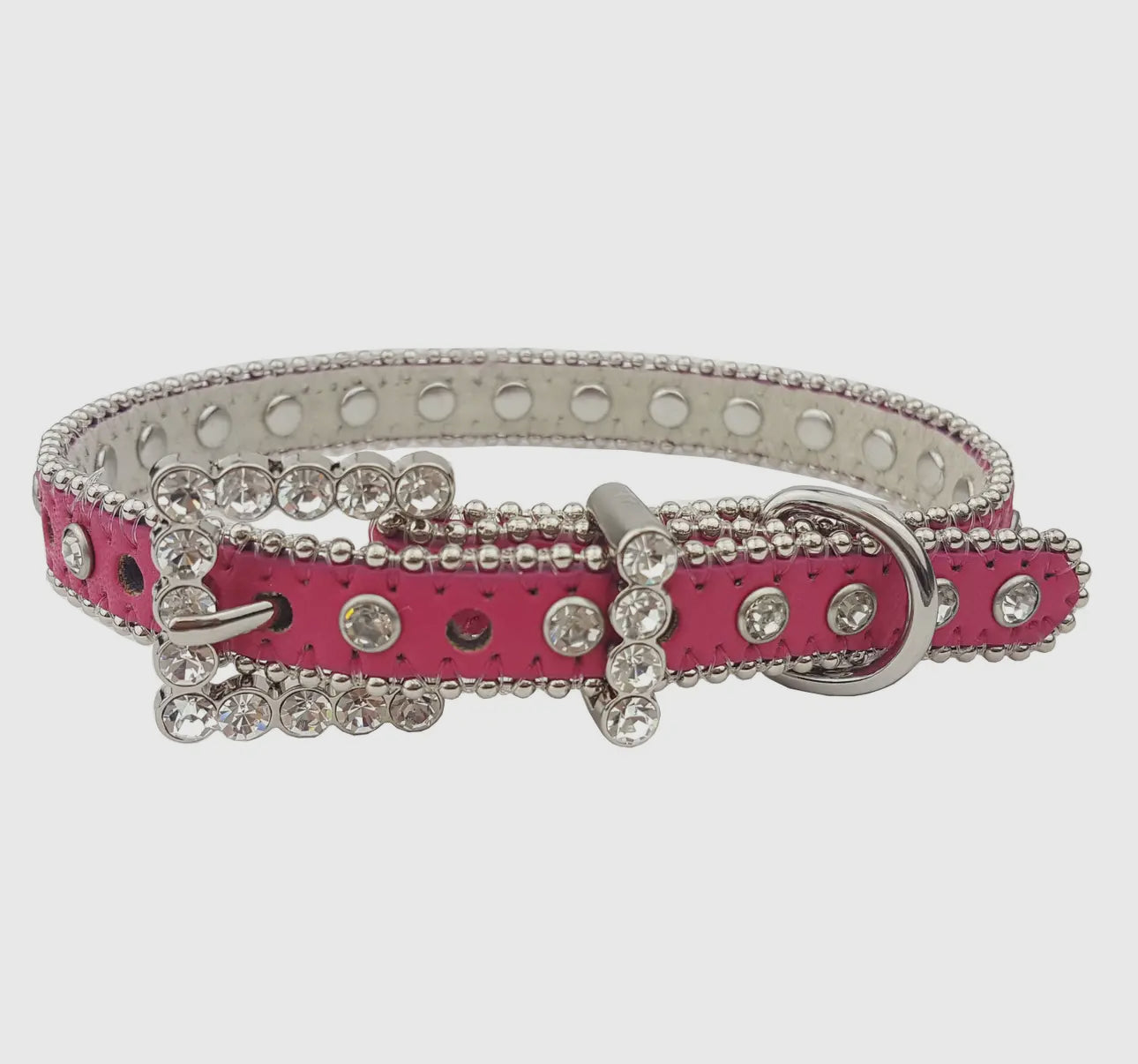 Skinny Crystal Dog Collar