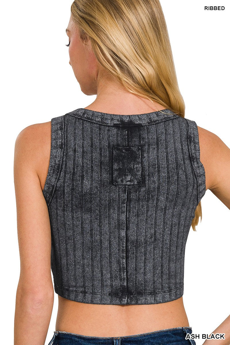 Ribbed Sleeveless Tank