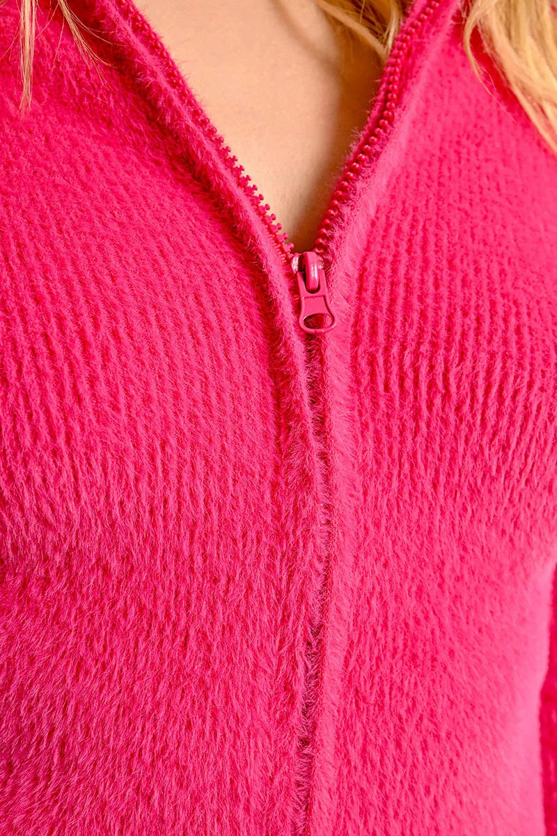 Pink Fuzzy Cardigan