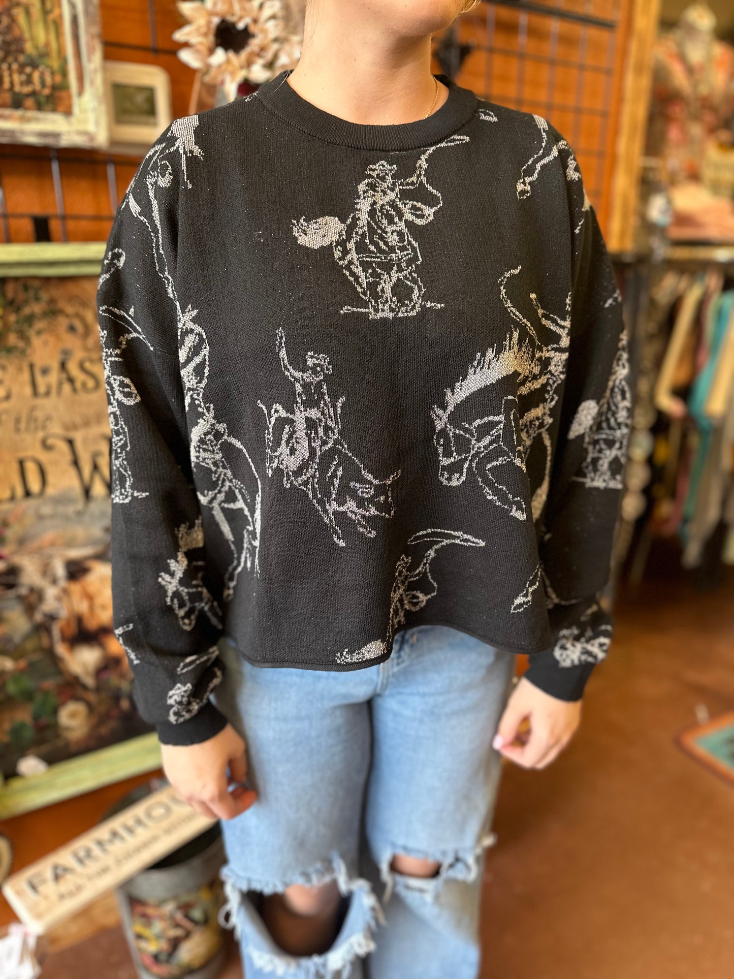 Silver Rodeo Sweater