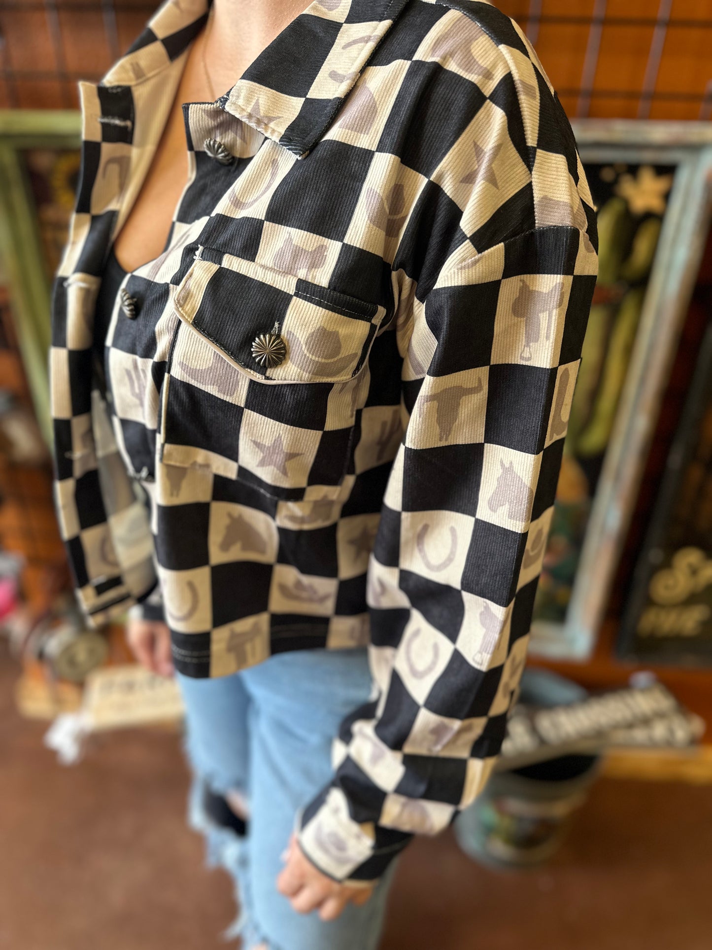 Cropped Checkmate Jacket