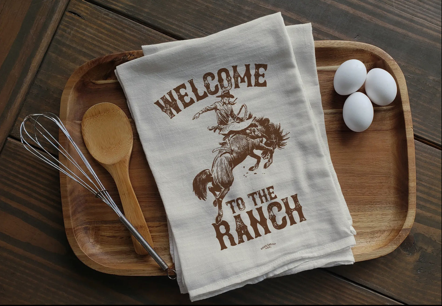 Welcome To the Ranch - Old Fashioned Tea Towel