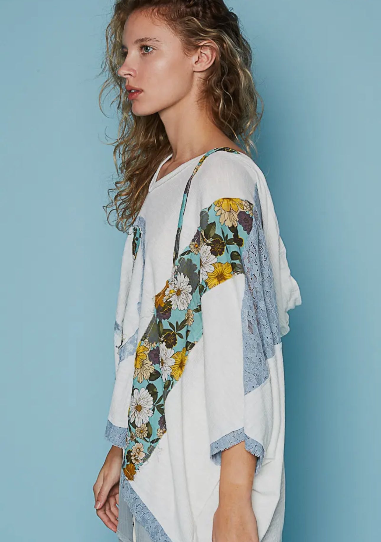 Floral Peace Patch Top