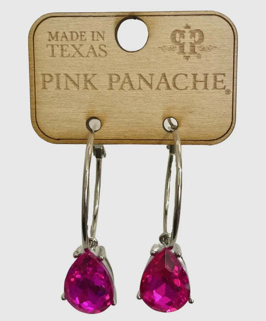 Fuchsia Teardrop Earrings