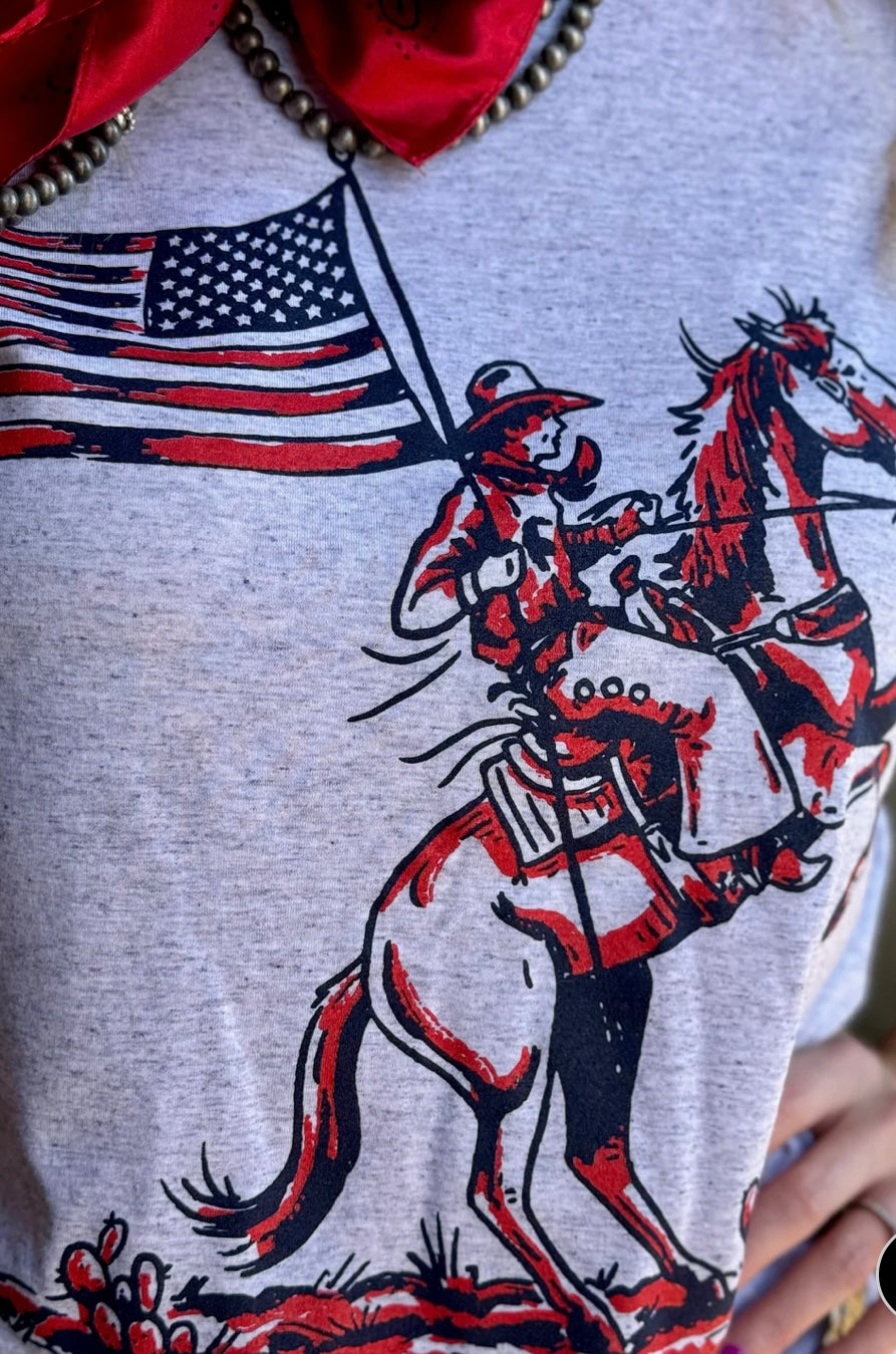 Patriotic Cowboy Tee