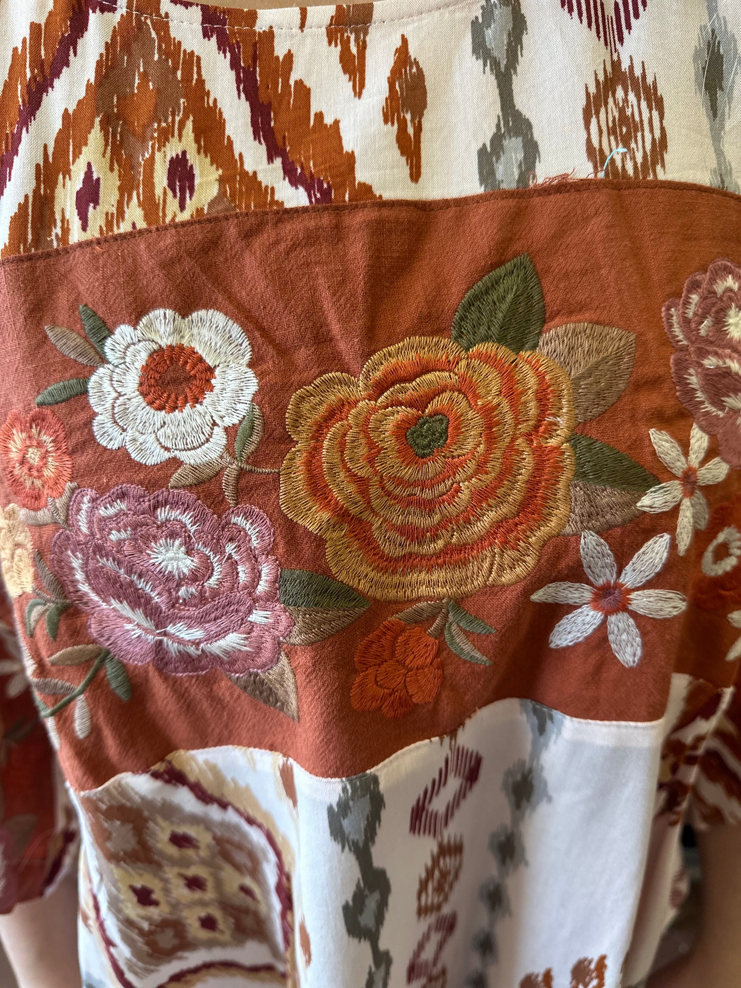 Savanna Jane Embroidered Floral in Burnt Orange