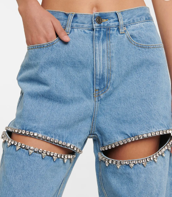 Rhinestone Heart Jeans